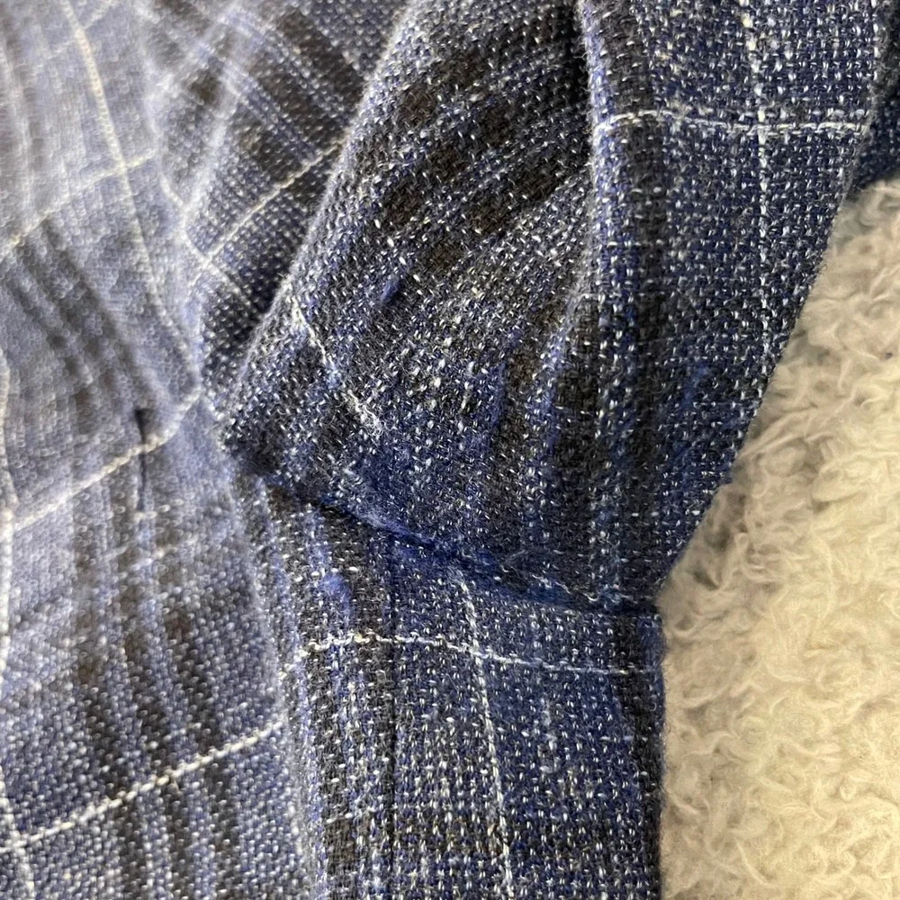 Bonobos Jetsetter Wool Linen Blazer Mens‎ 38S Glen Plaid Slim Fit Unconstructed